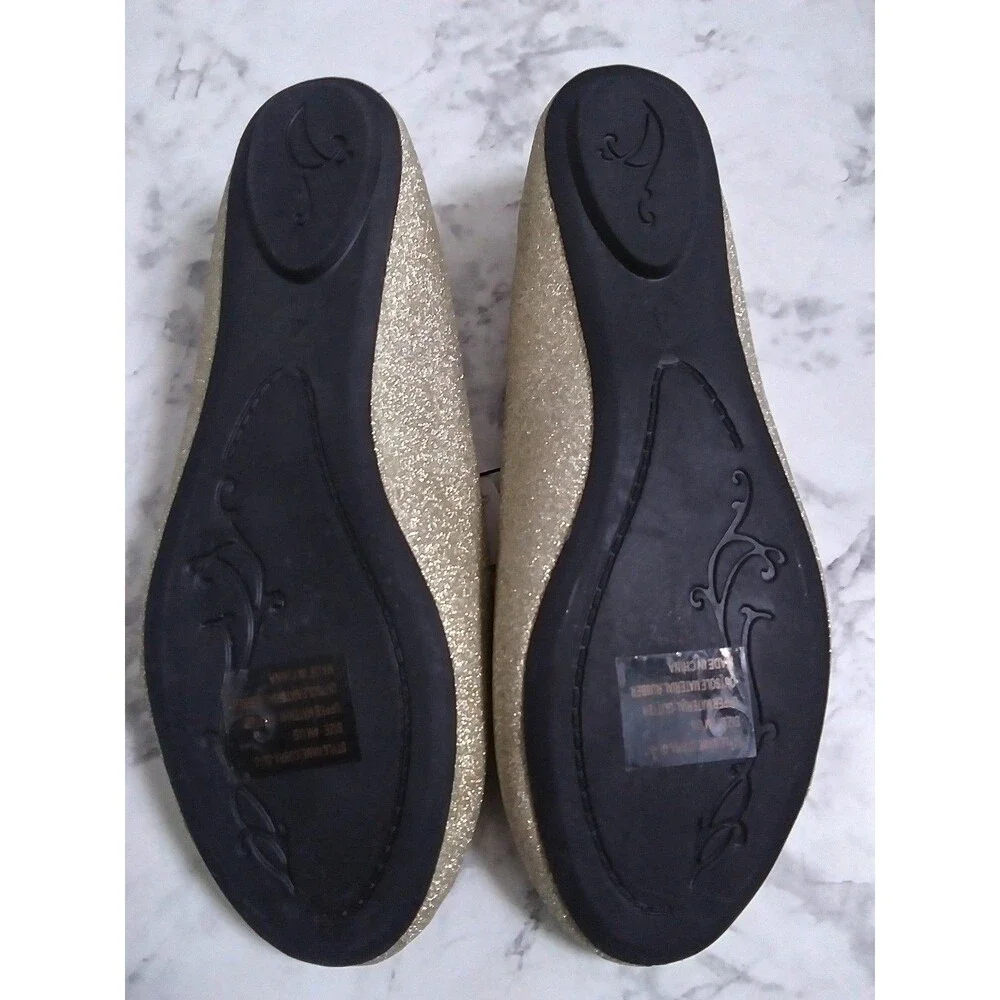 Simply Petals Gold Slip Ons